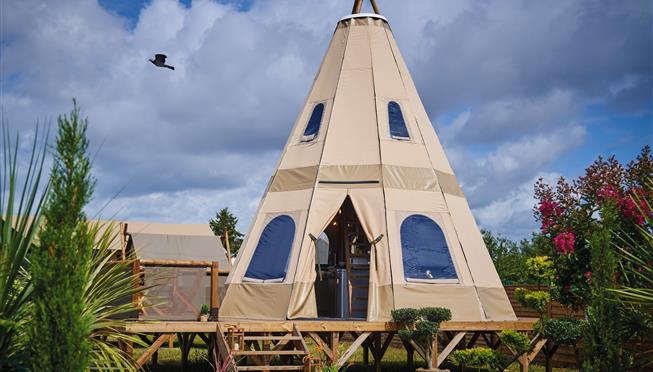 Tipi Außenansicht Glamping Fouesnant - Camping Kost Ar Moor - Fouesnant