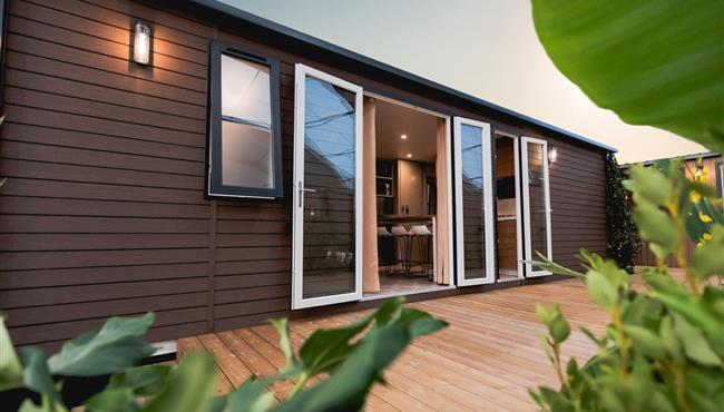 Hütte Mobilheim zu vermieten 3 Schlafzimmer premium Camping Kost Ar Moor Fouesnant Bretagne