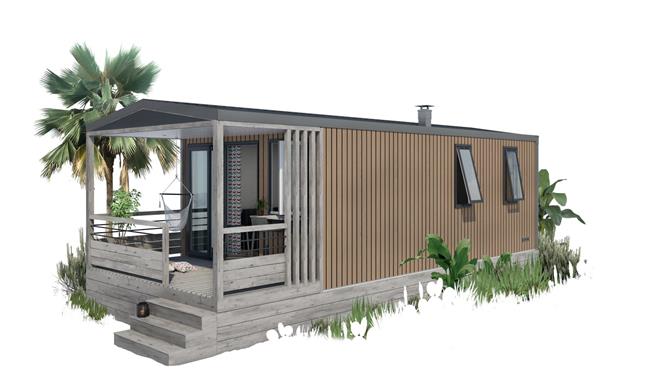 Panorama Cottage Mobilheim mieten Premium Camping Kost Ar Moor Fouesnant Bretagne
