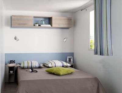 Mobilheim Cottage zu vermieten 3 Schlafzimmer Whirlpool Spa Campingplatz Kost Ar Moor Fouesnant Bretagne