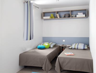 Mobilheim Cottage zu vermieten 3 Schlafzimmer Whirlpool Spa Campingplatz Kost Ar Moor Fouesnant Bretagne