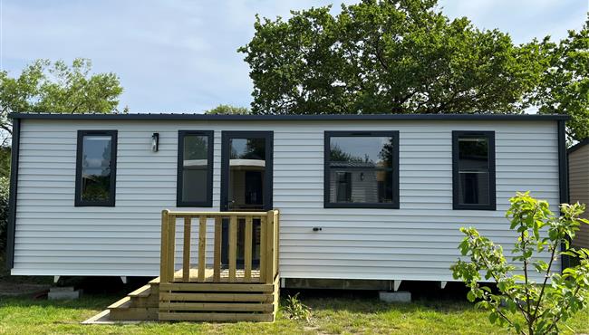Mobilheim Cottage zu vermieten 3 Schlafzimmer Whirlpool Spa Campingplatz Kost Ar Moor Fouesnant Bretagne