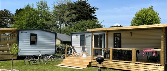 Hütte Mobilheim zu vermieten 3 Schlafzimmer Camping Kost Ar Moor Fouesnant Bretagne - Camping Kost Ar Moor - Fouesnant