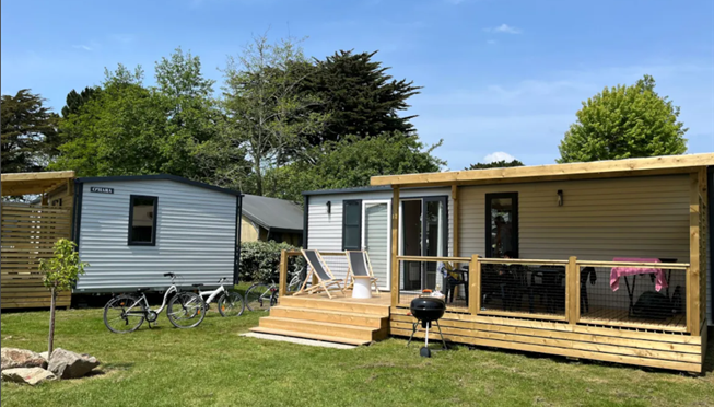 Hütte Mobilheim zu vermieten 3 Schlafzimmer Camping Kost Ar Moor Fouesnant Bretagne - Camping Kost Ar Moor - Fouesnant