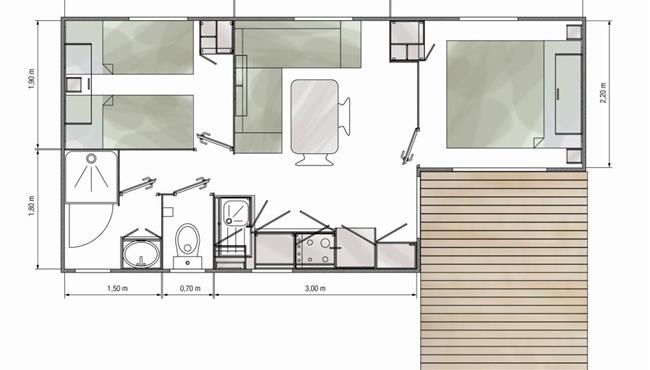 Mobilheim Fouesnant declik - Camping kost ar moor Fouesnant