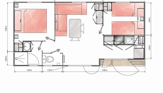 Mobilheim Déclik Riviera Camping Kost ar Moor Fouesnant