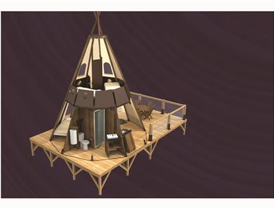 Tipi camping kost ar moor fouesnant bretagne Plan