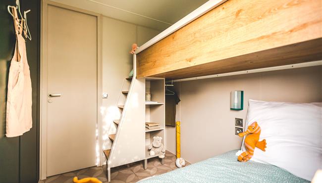 Hütte Mobilheim zu vermieten 3 Schlafzimmer Camping Kost Ar Moor Fouesnant Bretagne