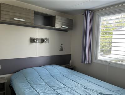 Mobilheim Cottage zu vermieten 3 Schlafzimmer Whirlpool Spa Campingplatz Kost Ar Moor Fouesnant Bretagne