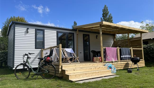 Hütte Mobilheim zu vermieten 3 Schlafzimmer Camping Kost Ar Moor Fouesnant Bretagne