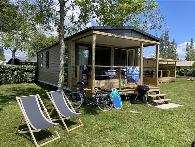 Panorama Cottage Mobilheim mieten Premium Camping Kost Ar Moor Fouesnant Bretagne