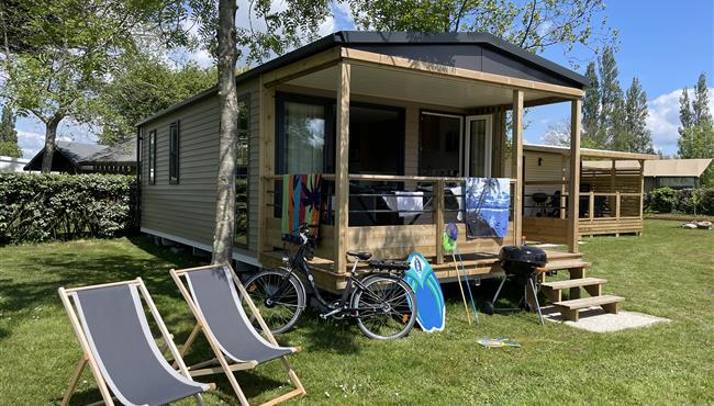 Panorama Cottage Mobilheim mieten Premium Camping Kost Ar Moor Fouesnant Bretagne