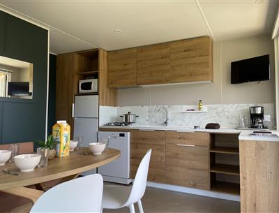 Panorama Cottage Mobilheim mieten Premium Camping Kost Ar Moor Fouesnant Bretagne