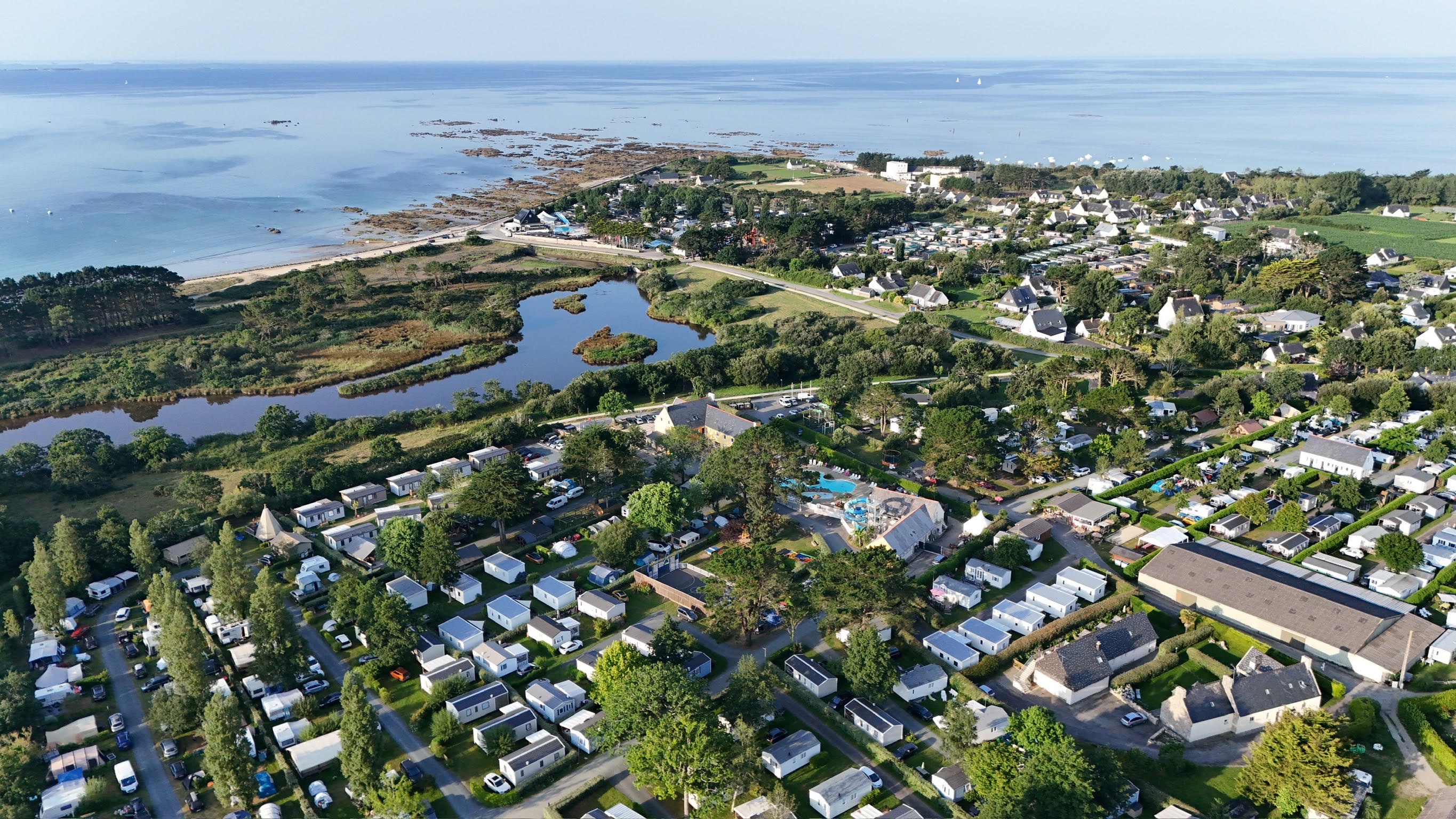 Camping fouesnant schwimmbad strand Finistere